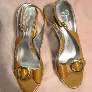 Jessica Simpson Tan Espadrille Slingbacks